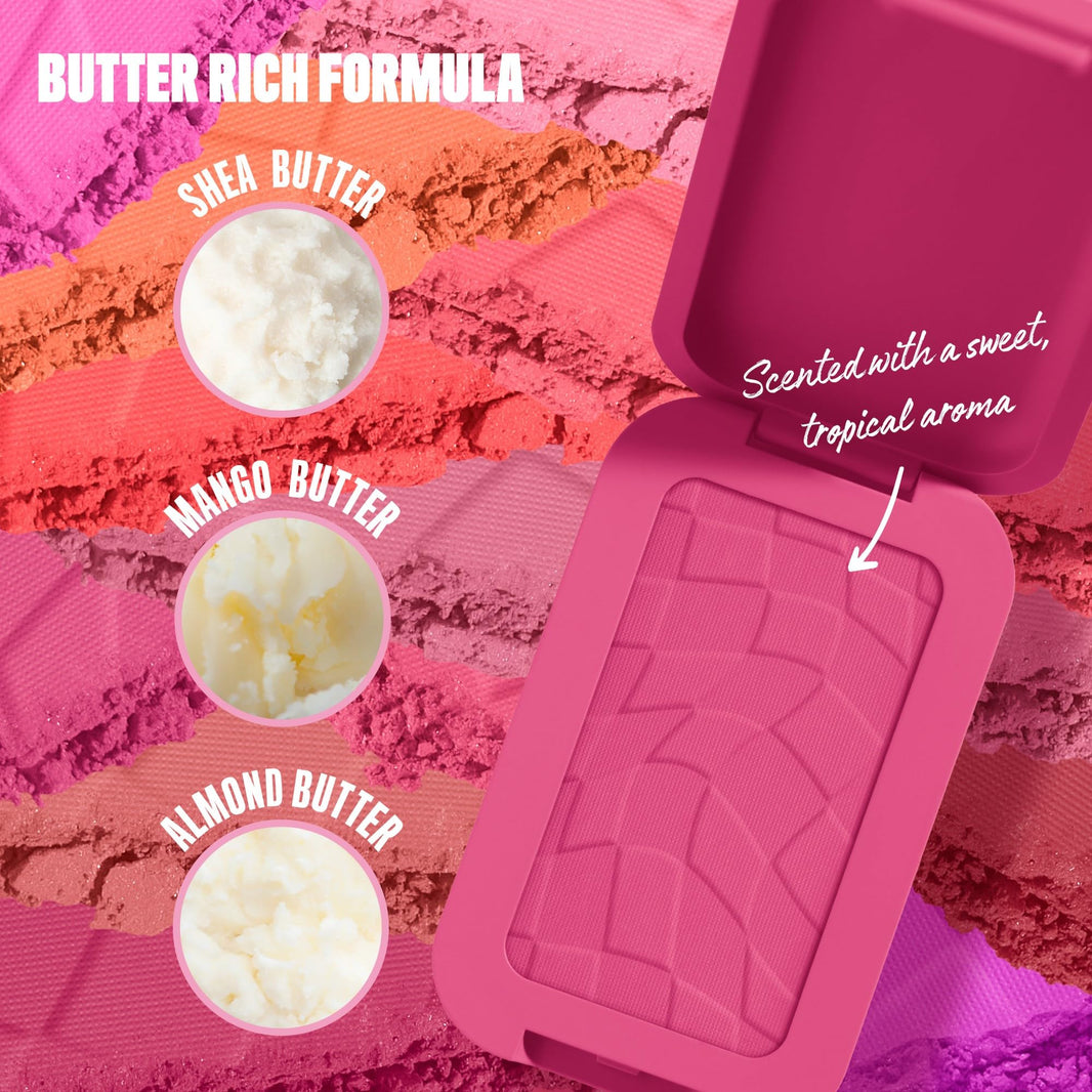 NYX PROFESSIONAL MAKEUP Buttermelt Powder Blush, Fade and Transfer-Resistant Blush, Up to 12HR Make Up Wear, Vegan Formula - For The Butta-NYX PROFESSIONAL MAKEUP Buttermelt Powder Blush, Fade and Transfer-Resistant Blush, Up to 12HR Make Up Wear, Vegan Formula - For The Butta