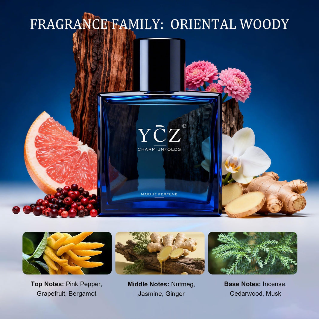 Ycz Midnight Marine Eau de Parfum for Men, 1.7 Fl Oz (50 mL), Long-Lasting Cologne, Fresh Marine & Woody Fragrance with Grapefruit, Ginger and Cedar Notes for Daily Wear, Date Night and Gifts-Ycz Midnight Marine Eau de Parfum for Men, 1.7 Fl Oz (50 mL), Long-Lasting Cologne, Fresh Marine & Woody Fragrance with Grapefruit, Ginger and Cedar Notes for Daily Wear, Date Night and Gifts