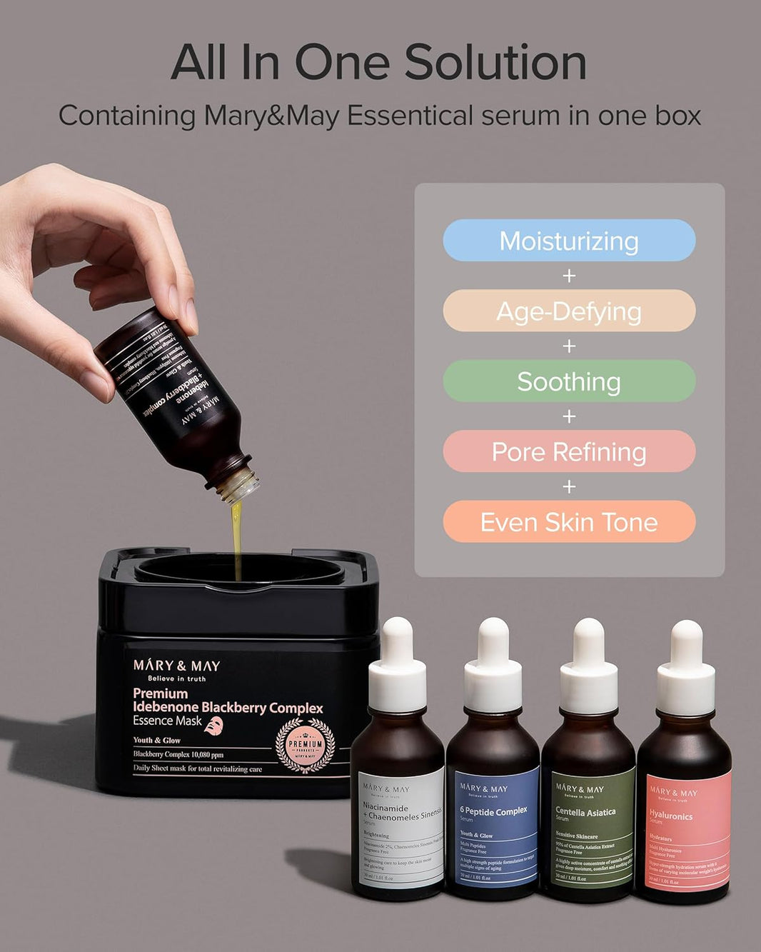 Mary & May Premium Idebenone Blackberry Complex Essence Mask-Mary & May Premium Idebenone Blackberry Complex Essence Mask