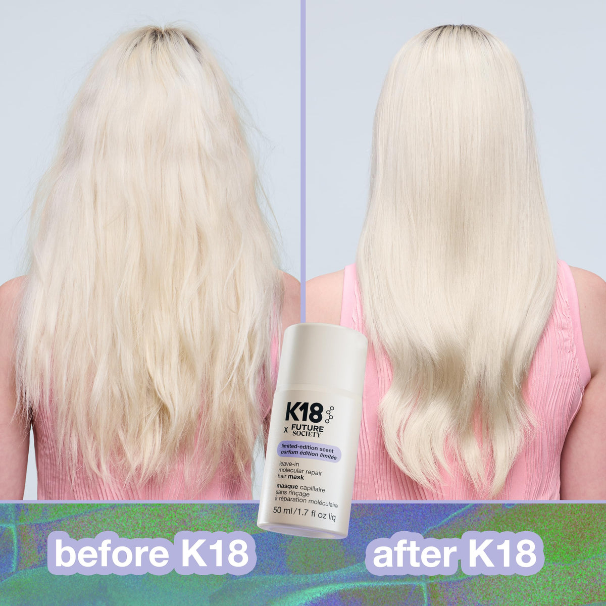 K18 Leave-In Molecular Repair Hair Mask, Patented, Lasting Repair For Dry, Frizzy, Damaged Hair, Reverse Damage In 4 Minutes From Bleach, Color, Chemical Services + Heat-K18 Leave-In Molecular Repair Hair Mask, Patented, Lasting Repair For Dry, Frizzy, Damaged Hair, Reverse Damage In 4 Minutes From Bleach, Color, Chemical Services + Heat