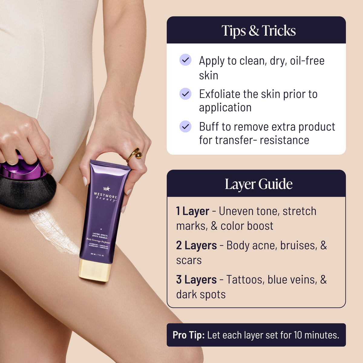 Westmore Beauty Body Coverage Perfector – Waterproof Leg & Body Makeup/Bronzer For Women - Best Tattoo Cover Up Makeup & Tattoo Concealer - 3.5 Oz Natural Radiance-Westmore Beauty Body Coverage Perfector – Waterproof Leg & Body Makeup/Bronzer For Women - Best Tattoo Cover Up Makeup & Tattoo Concealer - 3.5 Oz Natural Radiance