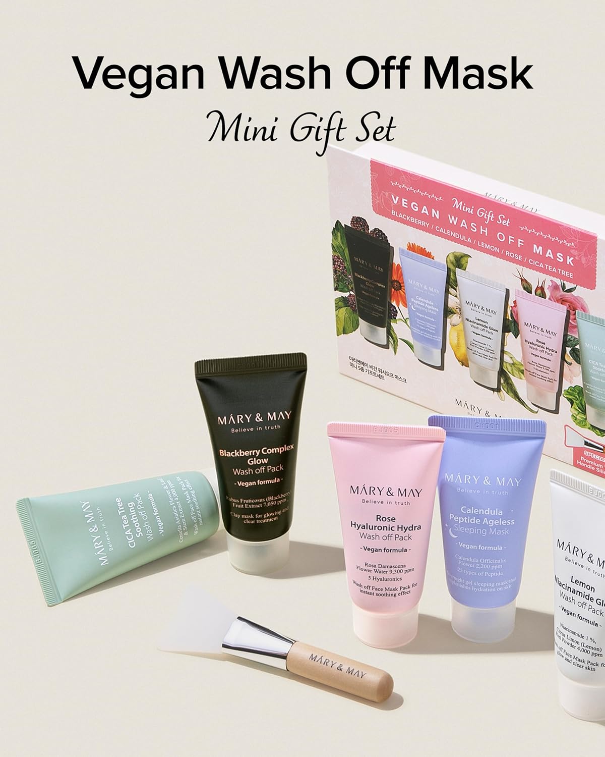 Mary & May Vegan Wash Off Mask Mini Gift Set-Mary & May Vegan Wash Off Mask Mini Gift Set