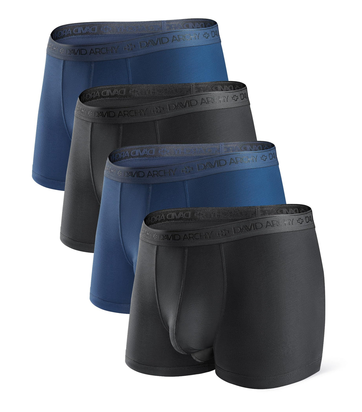 DAVID ARCHY Men's Underwear Modal Boxer Briefs Trunks Multi-Pack | Dual Pouch with Fly, Ultra Soft Second Skin Feel, Breathable Stretch Spandex, Anti Chafing, Daily Lounging Work Travel-DAVID ARCHY Men's Underwear Modal Boxer Briefs Trunks Multi-Pack | Dual Pouch with Fly, Ultra Soft Second Skin Feel, Breathable Stretch Spandex, Anti Chafing, Daily Lounging Work Travel