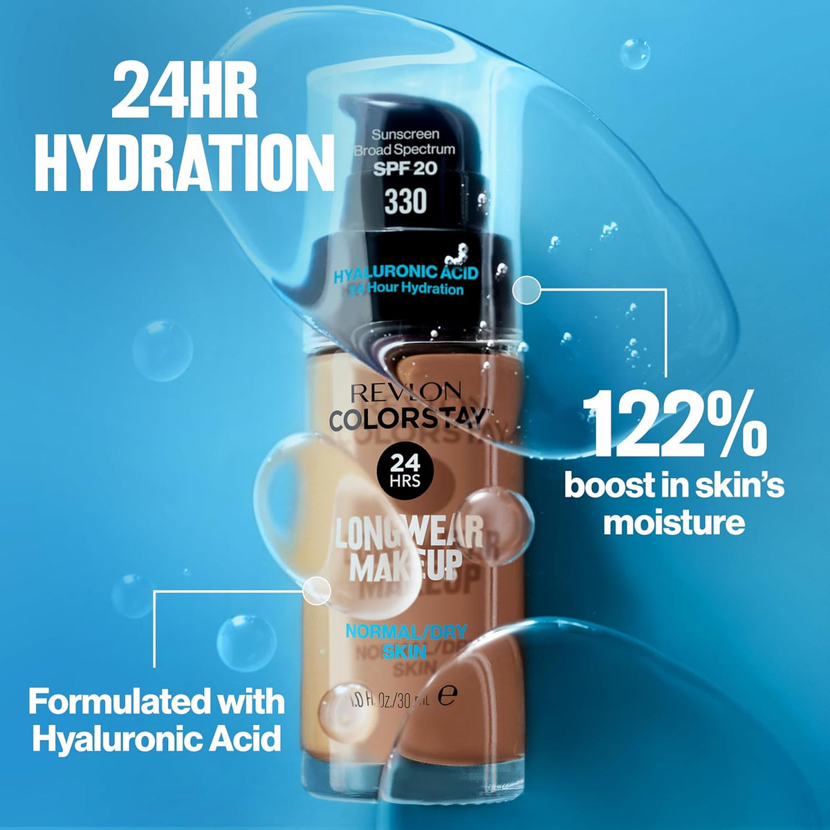 Revlon Liquid Foundation, ColorStay Face Makeup for Normal & Dry Skin, SPF 20, Longwear Medium-Full Coverage with Natural Finish, 240 Medium Beige, 1 Fl Oz-Revlon Liquid Foundation, ColorStay Face Makeup for Normal & Dry Skin, SPF 20, Longwear Medium-Full Coverage with Natural Finish, 240 Medium Beige, 1 Fl Oz