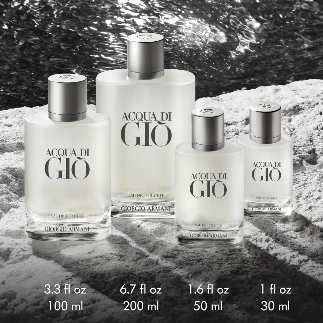 Armani Beauty - Acqua di Giò - Eau de Toilette - Cologne for Men - Long Lasting Fragrance with Bergamot notes, Jasmine, White Musks, Patchouli & Cedarwood-Armani Beauty - Acqua di Giò - Eau de Toilette - Cologne for Men - Long Lasting Fragrance with Bergamot notes, Jasmine, White Musks, Patchouli & Cedarwood