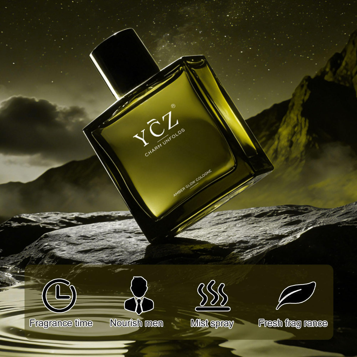 Ycz Midnight Marine Eau de Parfum for Men, 1.7 Fl Oz (50 mL), Long-Lasting Cologne, Fresh Marine & Woody Fragrance with Grapefruit, Ginger and Cedar Notes for Daily Wear, Date Night and Gifts-Ycz Midnight Marine Eau de Parfum for Men, 1.7 Fl Oz (50 mL), Long-Lasting Cologne, Fresh Marine & Woody Fragrance with Grapefruit, Ginger and Cedar Notes for Daily Wear, Date Night and Gifts