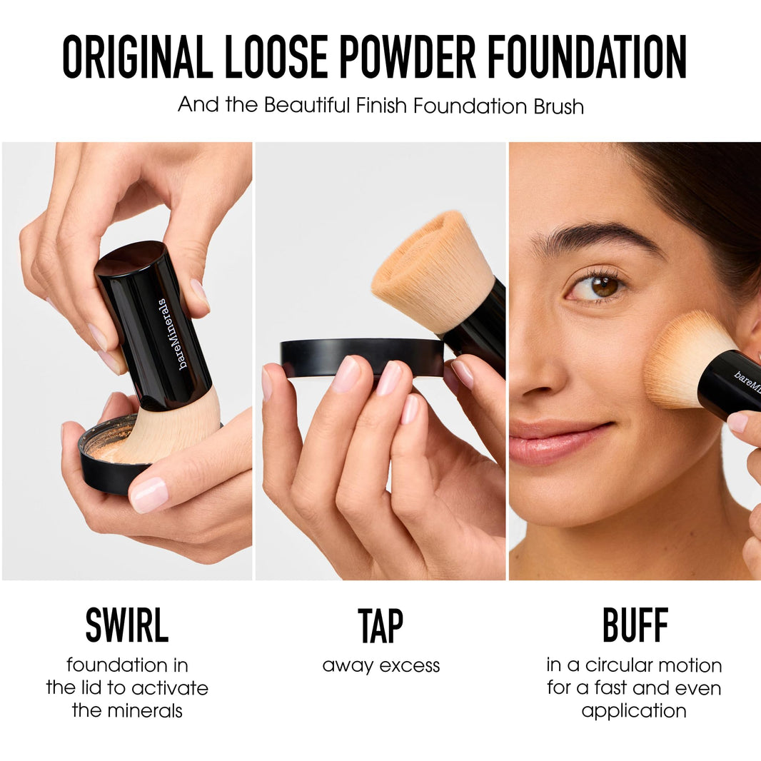 bareMinerals Original Loose Powder Foundation SPF 15 - Powder Face Makeup with Added Sun Protection - Sheer to Full Coverage Foundation-bareMinerals Original Loose Powder Foundation SPF 15 - Powder Face Makeup with Added Sun Protection - Sheer to Full Coverage Foundation