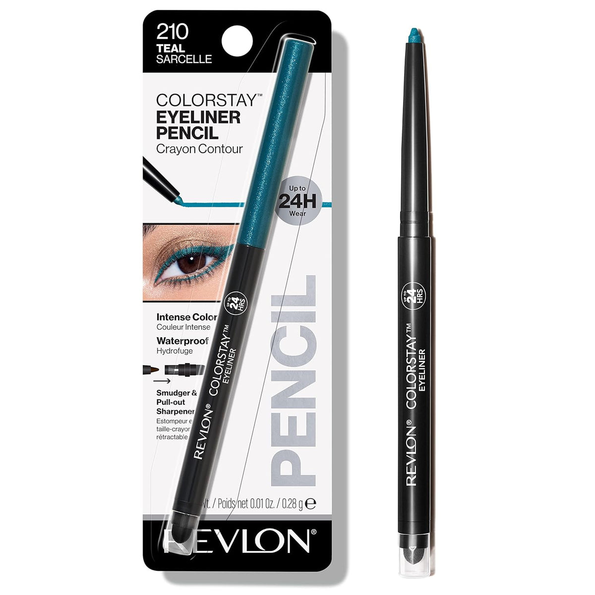 Revlon ColorStay Pencil Waterproof Eyeliner, Smudge-Proof, Eye Makeup with Built-In Sharpener, Long-Lasting, Matte Finish, 201 Black, 2 pack-Revlon ColorStay Pencil Waterproof Eyeliner, Smudge-Proof, Eye Makeup with Built-In Sharpener, Long-Lasting, Matte Finish, 201 Black, 2 pack