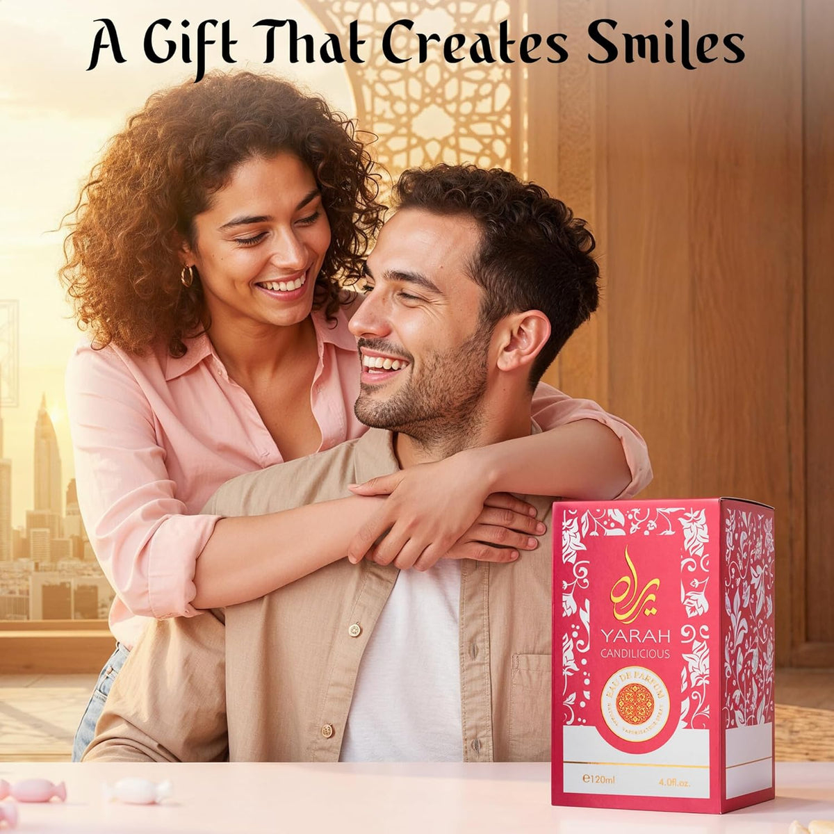 SAADAH Yarah Candilicious Eau De Parfum for Women 4.0 Fl.oz, 120ml Fruity Floral Gourmand Perfume, Sweet Strawberry Vanilla Cotton Candy, Gardenia Amber Musk, Long Lasting Luxury Fragrance-SAADAH Yarah Candilicious Eau De Parfum for Women 4.0 Fl.oz, 120ml Fruity Floral Gourmand Perfume, Sweet Strawberry Vanilla Cotton Candy, Gardenia Amber Musk, Long Lasting Luxury Fragrance