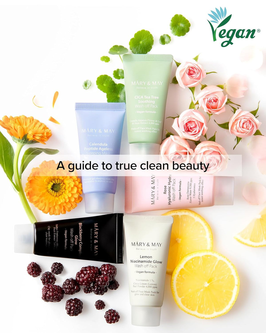 Mary & May Vegan Wash Off Mask Mini Gift Set-Mary & May Vegan Wash Off Mask Mini Gift Set