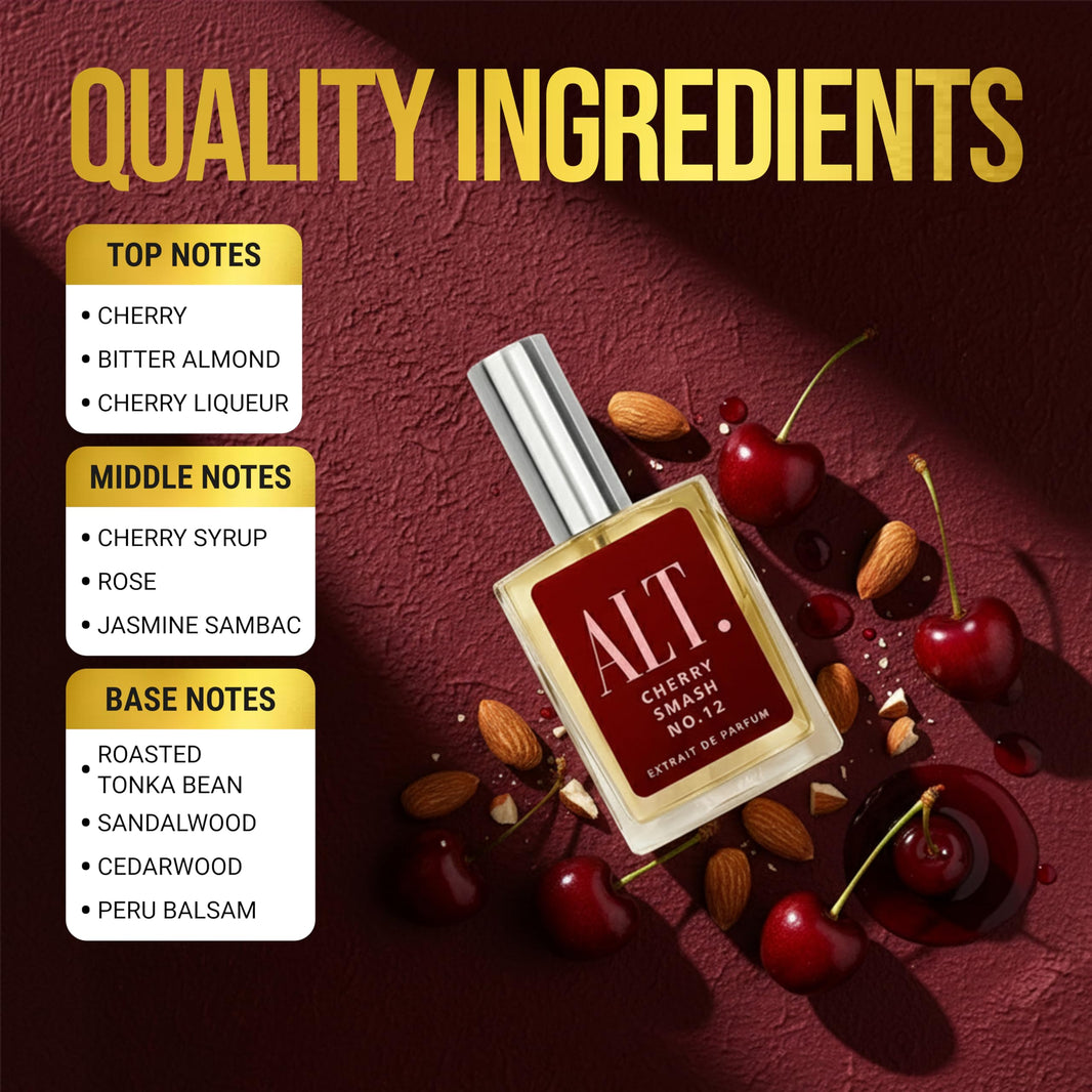 ALT. FRAGRANCES Cherry Smash No. 12, Inspired by Lost Chery Perfume for Women & Men, Unisex Perfume, Extrait de Parfum, Long Lasting Scent, 60ml-ALT. FRAGRANCES Cherry Smash No. 12, Inspired by Lost Chery Perfume for Women & Men, Unisex Perfume, Extrait de Parfum, Long Lasting Scent, 60ml