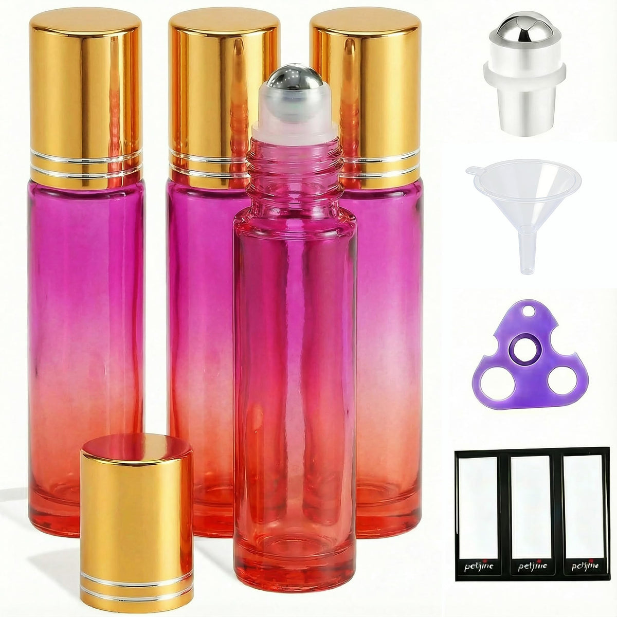 PrettyCare 4 Pack Amber Glass Oil Roller Bottles for Essential Oils 10ml, Roll On Bottles with Stainless Steel Roller Ball Leak-Proof Perfume Travel Refillable Bottle Empty, Beauty & Personal Care-PrettyCare 4 Pack Amber Glass Oil Roller Bottles for Essential Oils 10ml, Roll On Bottles with Stainless Steel Roller Ball Leak-Proof Perfume Travel Refillable Bottle Empty, Beauty & Personal Care