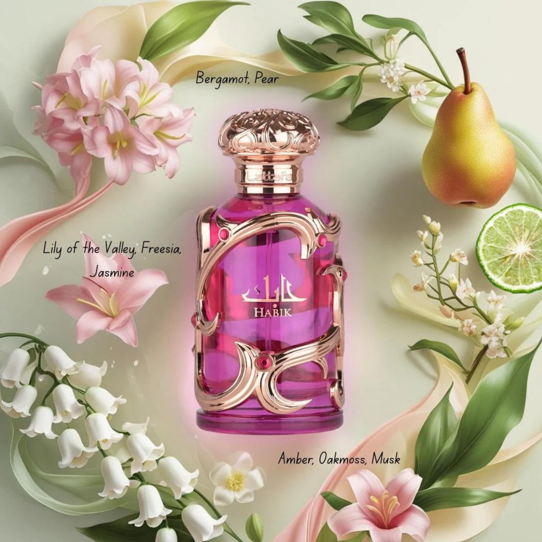 Lattafa Habik – Floral, Fruity, Fresh, Musky – Eau de Parfum Spray Long-Lasting Fragrance for Women, 3.4 Ounce / 100 ml-Lattafa Habik – Floral, Fruity, Fresh, Musky – Eau de Parfum Spray Long-Lasting Fragrance for Women, 3.4 Ounce / 100 ml