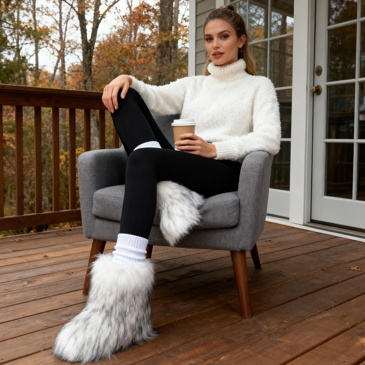 Wnshonzy Fur Boots for Women Snow Furry Fluffy Platform Flat Ankle Mini Boot Winter Round Toe Y2k Comfortable Mid-Calf Short Outdoor 2025-Wnshonzy Fur Boots for Women Snow Furry Fluffy Platform Flat Ankle Mini Boot Winter Round Toe Y2k Comfortable Mid-Calf Short Outdoor 2025