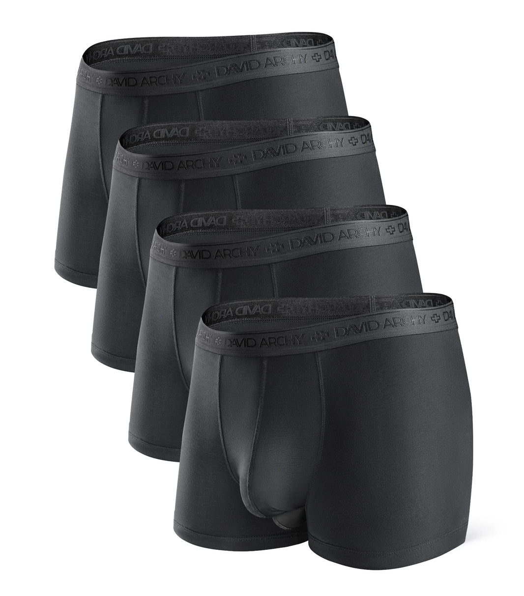 DAVID ARCHY Men's Underwear Modal Boxer Briefs Trunks Multi-Pack | Dual Pouch with Fly, Ultra Soft Second Skin Feel, Breathable Stretch Spandex, Anti Chafing, Daily Lounging Work Travel-DAVID ARCHY Men's Underwear Modal Boxer Briefs Trunks Multi-Pack | Dual Pouch with Fly, Ultra Soft Second Skin Feel, Breathable Stretch Spandex, Anti Chafing, Daily Lounging Work Travel
