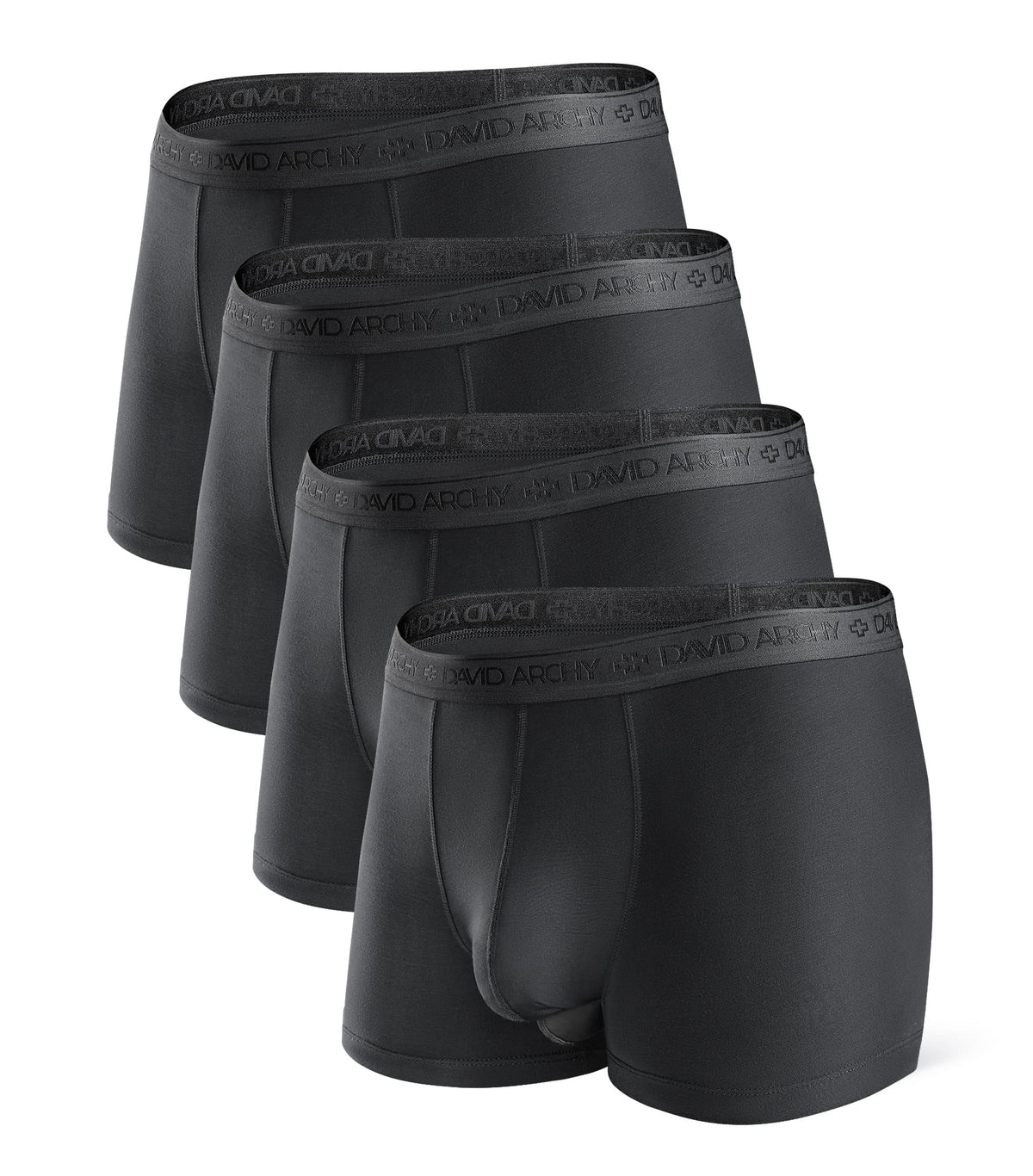 DAVID ARCHY Men's Underwear Modal Boxer Briefs Trunks Multi-Pack | Dual Pouch with Fly, Ultra Soft Second Skin Feel, Breathable Stretch Spandex, Anti Chafing, Daily Lounging Work Travel-DAVID ARCHY Men's Underwear Modal Boxer Briefs Trunks Multi-Pack | Dual Pouch with Fly, Ultra Soft Second Skin Feel, Breathable Stretch Spandex, Anti Chafing, Daily Lounging Work Travel