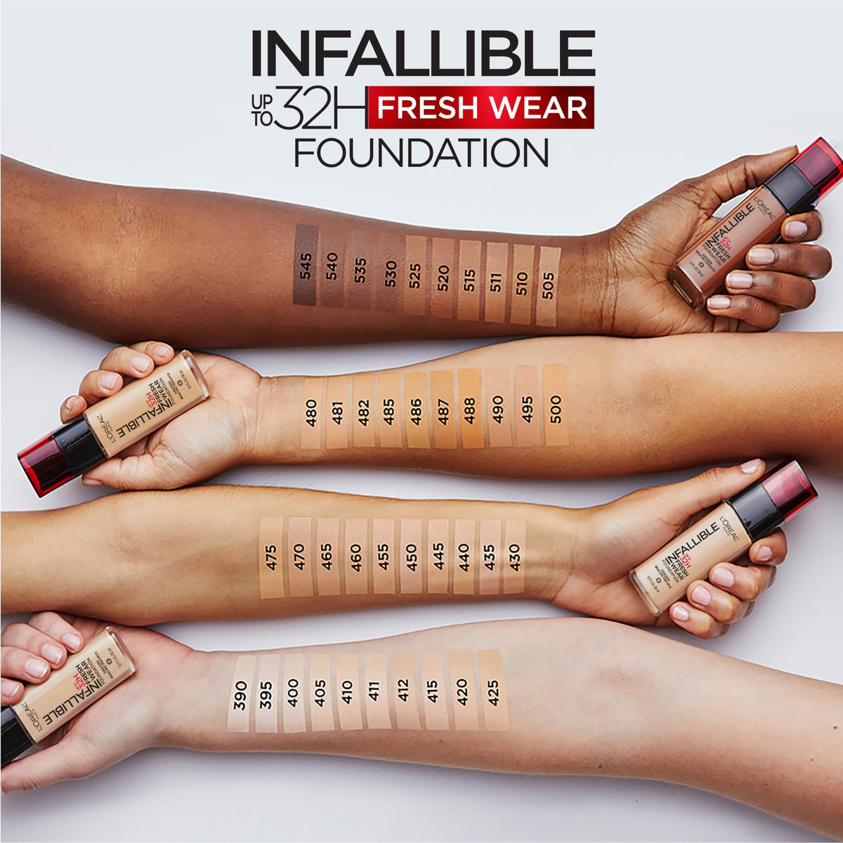 L'Oreal Paris Makeup Infallible Up to 32 Hour Fresh Wear Lightweight Foundation, 405 Porcelain, 1 Fl Oz, Packaging May Vary-L'Oreal Paris Makeup Infallible Up to 32 Hour Fresh Wear Lightweight Foundation, 405 Porcelain, 1 Fl Oz, Packaging May Vary