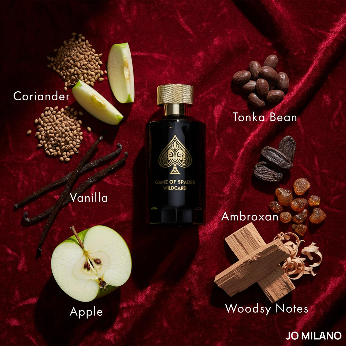 Jo Milano Game of Spades Wildcard Parfum Spray | 3.4 oz (100ml) | Vanilla, Apple, Tonka, Oud Wood, Bergamot Scent | Long Lasting Fragrance for Men-Jo Milano Game of Spades Wildcard Parfum Spray | 3.4 oz (100ml) | Vanilla, Apple, Tonka, Oud Wood, Bergamot Scent | Long Lasting Fragrance for Men