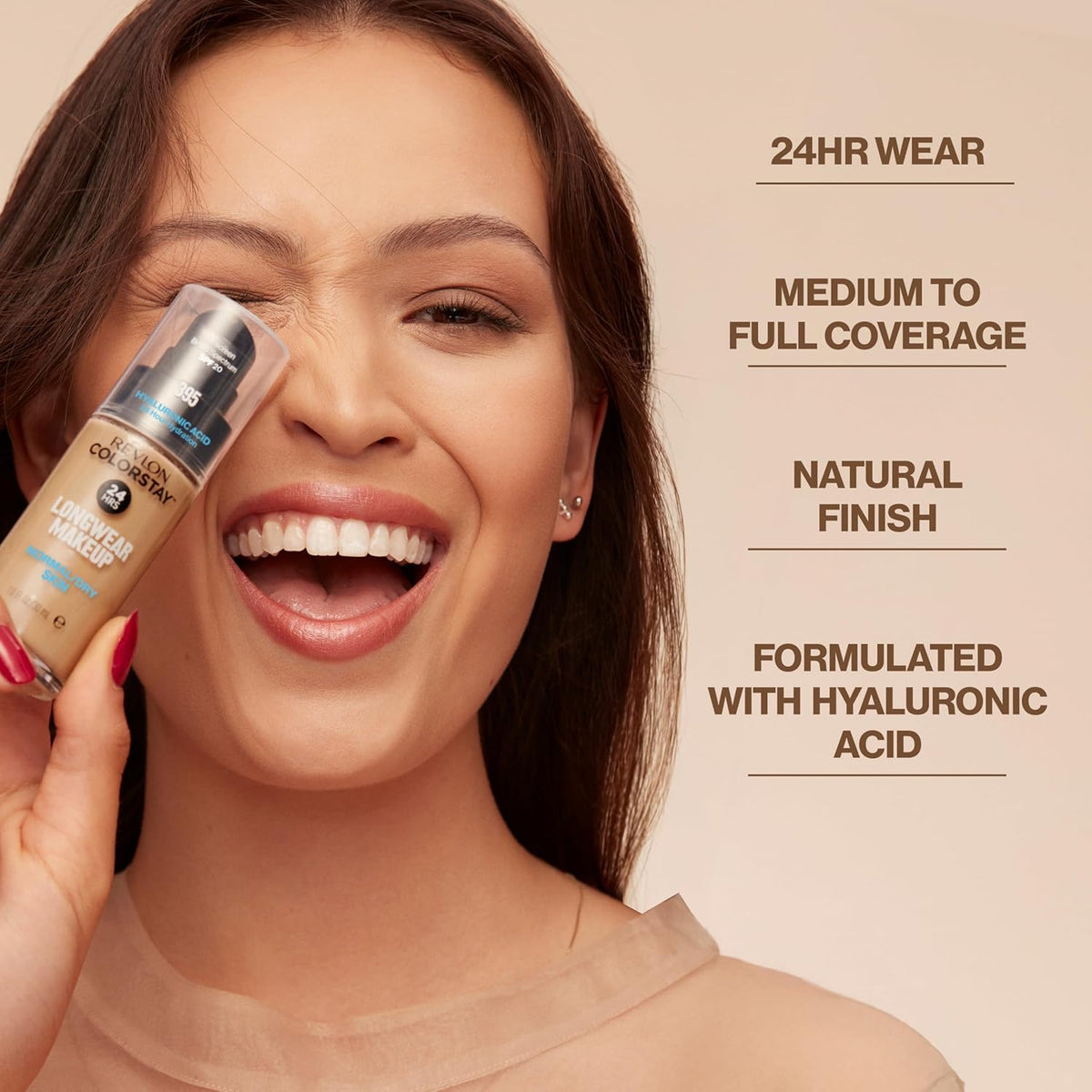 Revlon Liquid Foundation, ColorStay Face Makeup for Normal & Dry Skin, SPF 20, Longwear Medium-Full Coverage with Natural Finish, 240 Medium Beige, 1 Fl Oz-Revlon Liquid Foundation, ColorStay Face Makeup for Normal & Dry Skin, SPF 20, Longwear Medium-Full Coverage with Natural Finish, 240 Medium Beige, 1 Fl Oz