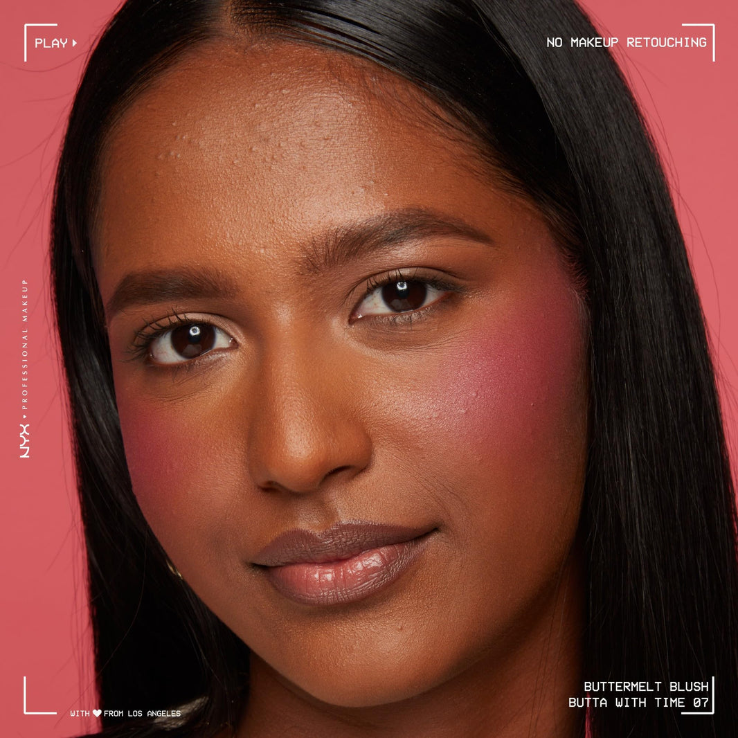 NYX PROFESSIONAL MAKEUP Buttermelt Powder Blush, Fade and Transfer-Resistant Blush, Up to 12HR Make Up Wear, Vegan Formula - For The Butta-NYX PROFESSIONAL MAKEUP Buttermelt Powder Blush, Fade and Transfer-Resistant Blush, Up to 12HR Make Up Wear, Vegan Formula - For The Butta