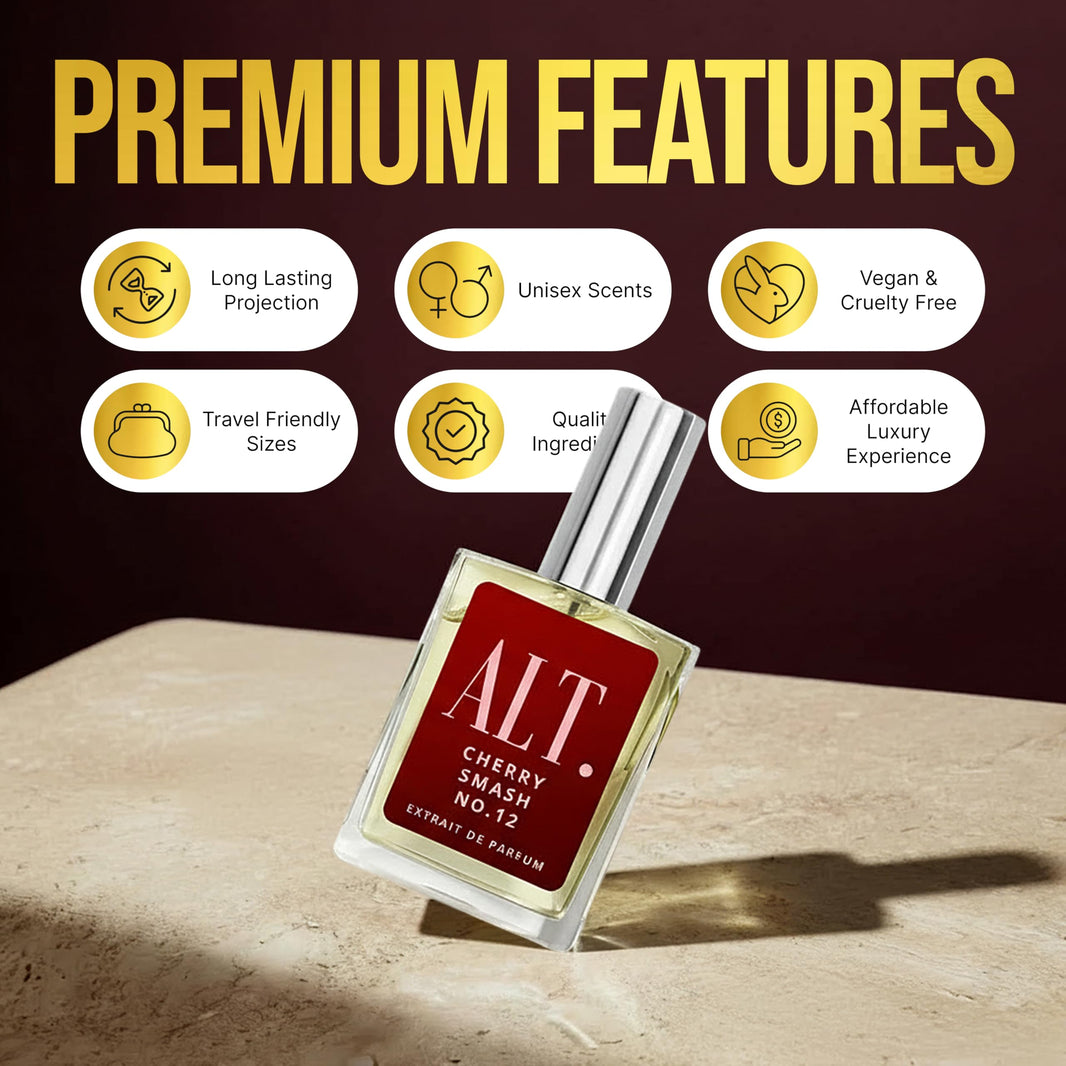 ALT. FRAGRANCES Cherry Smash No. 12, Inspired by Lost Chery Perfume for Women & Men, Unisex Perfume, Extrait de Parfum, Long Lasting Scent, 60ml-ALT. FRAGRANCES Cherry Smash No. 12, Inspired by Lost Chery Perfume for Women & Men, Unisex Perfume, Extrait de Parfum, Long Lasting Scent, 60ml