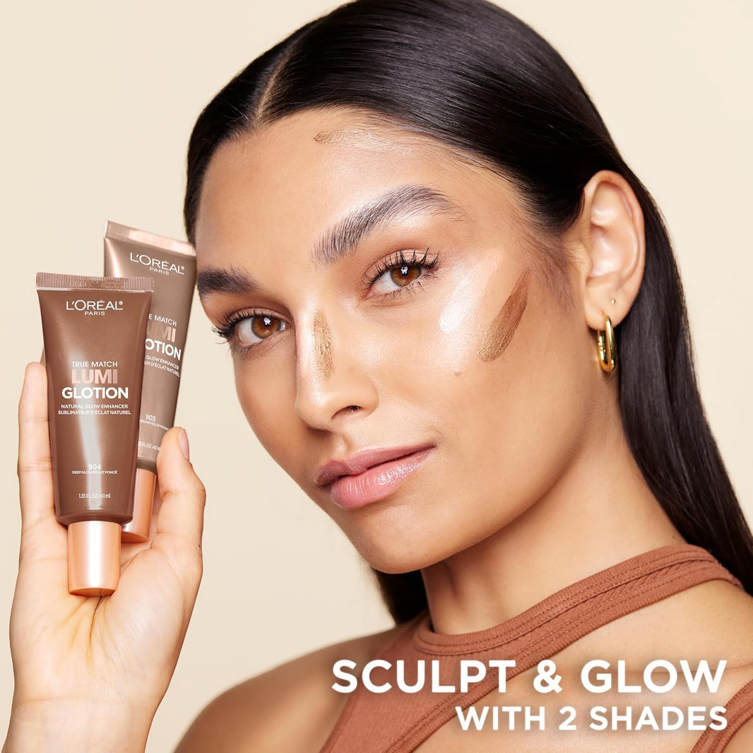 L'Oreal Paris Makeup True Match Lumi Glotion, Natural Glow Enhancer, Illuminator Highlighter, Bronzing Drops For a Sun-Kissed Glow, 903 Medium-L'Oreal Paris Makeup True Match Lumi Glotion, Natural Glow Enhancer, Illuminator Highlighter, Bronzing Drops For a Sun-Kissed Glow, 903 Medium