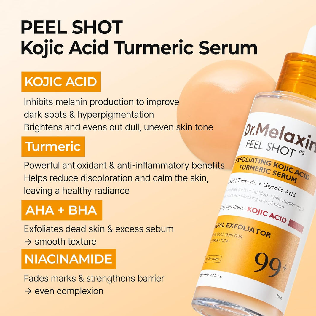 Dr. Melaxin Peel Shot Exfoliating Kojic Acid Turmeric Serum-Dr. Melaxin Peel Shot Exfoliating Kojic Acid Turmeric Serum