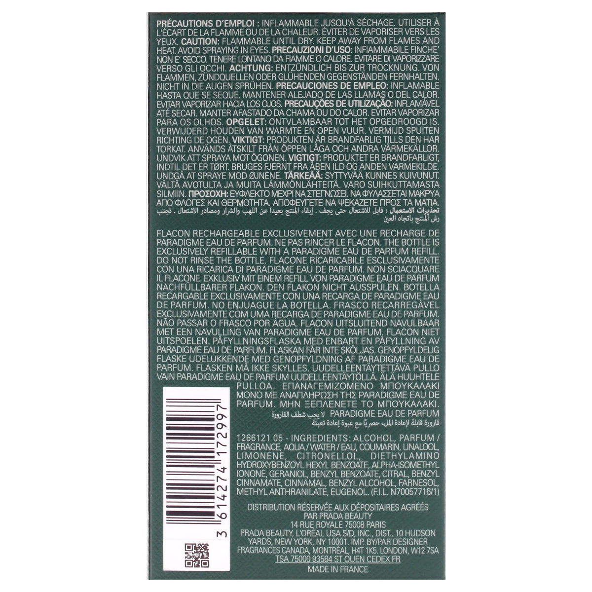 Prada Paradigme by Prada for Men 3.3 oz Eau de Parfum Spray-Prada Paradigme by Prada for Men 3.3 oz Eau de Parfum Spray
