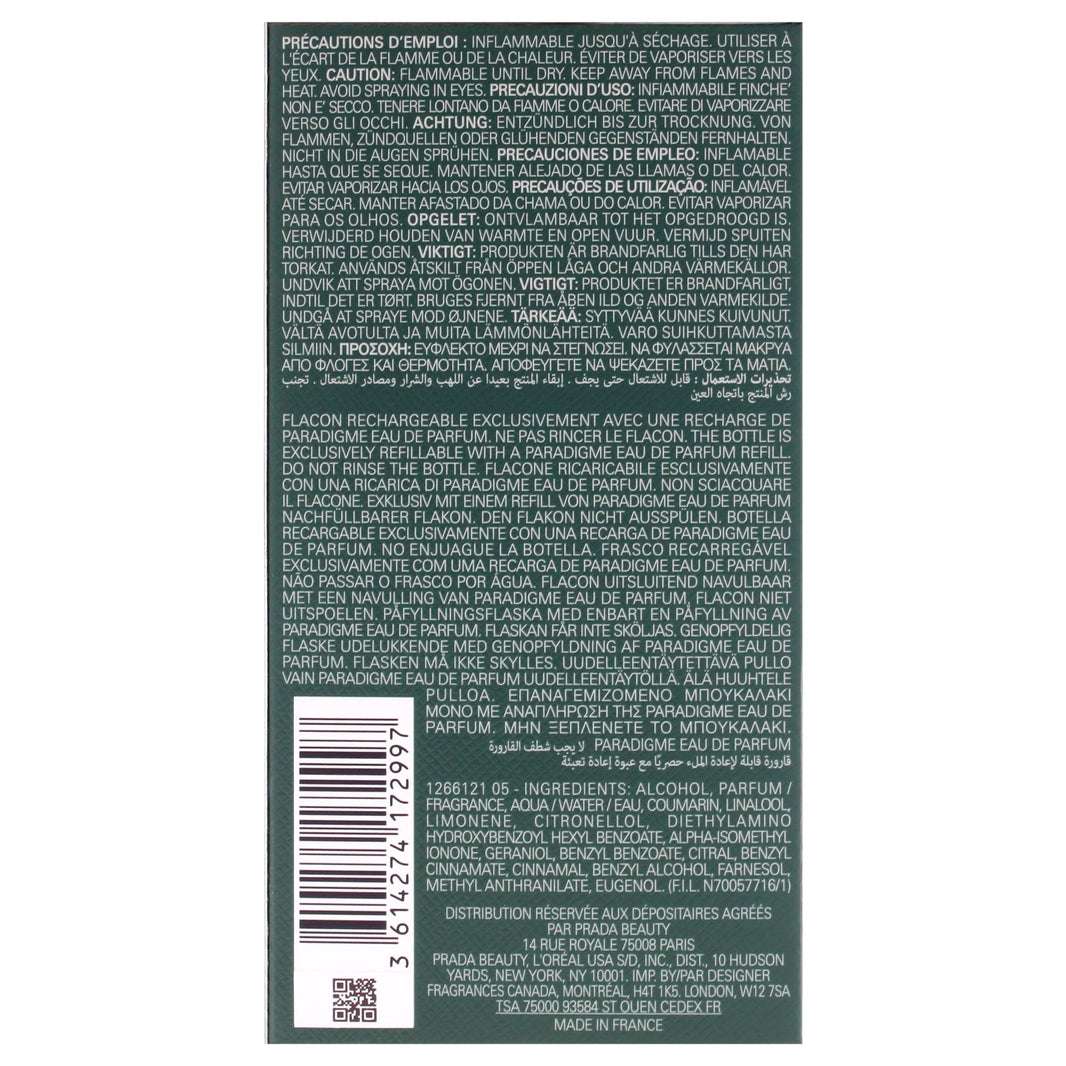 Prada Paradigme by Prada for Men 3.3 oz Eau de Parfum Spray-Prada Paradigme by Prada for Men 3.3 oz Eau de Parfum Spray