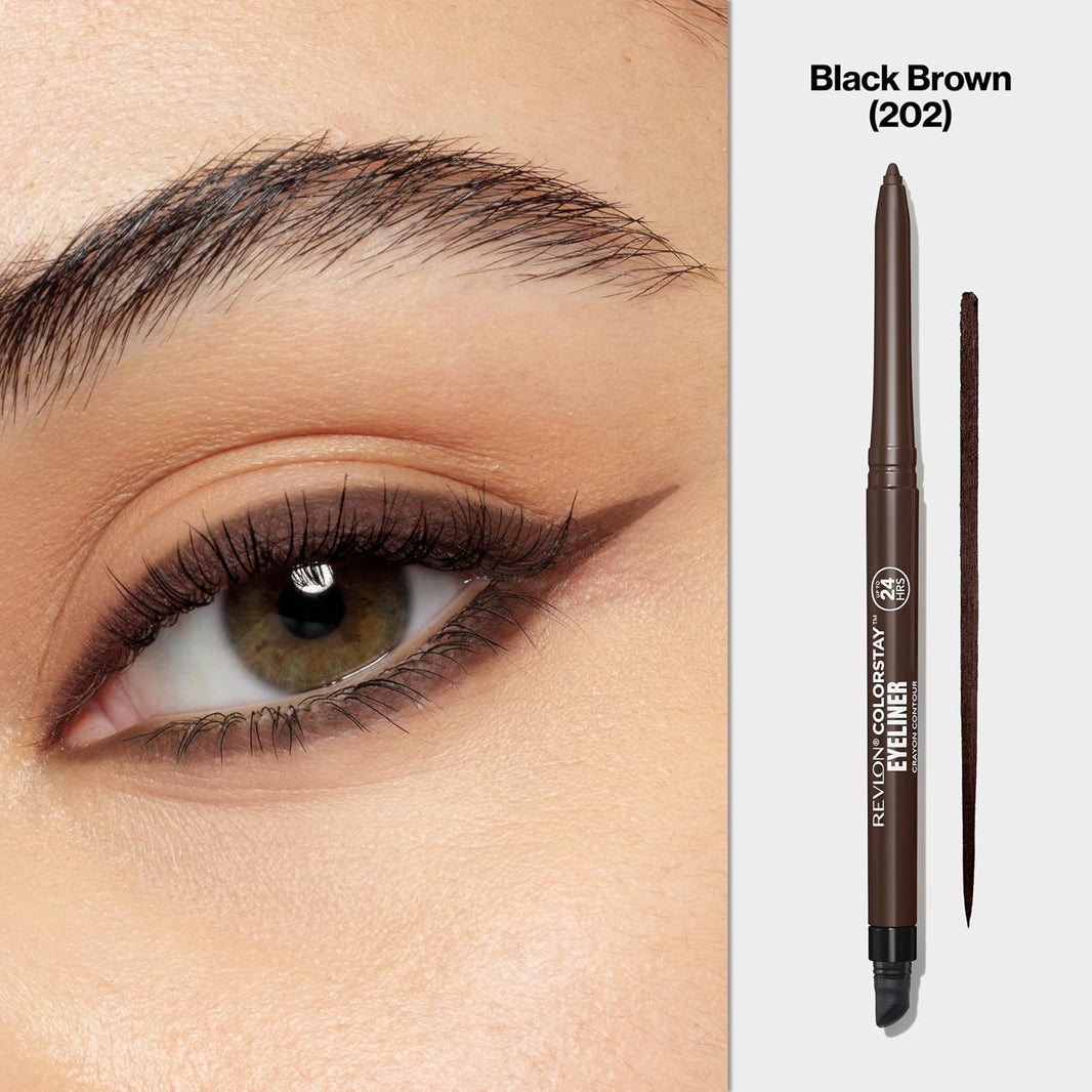 Revlon ColorStay Pencil Waterproof Eyeliner, Smudge-Proof, Eye Makeup with Built-In Sharpener, Long-Lasting, Matte Finish, 201 Black, 2 pack-Revlon ColorStay Pencil Waterproof Eyeliner, Smudge-Proof, Eye Makeup with Built-In Sharpener, Long-Lasting, Matte Finish, 201 Black, 2 pack