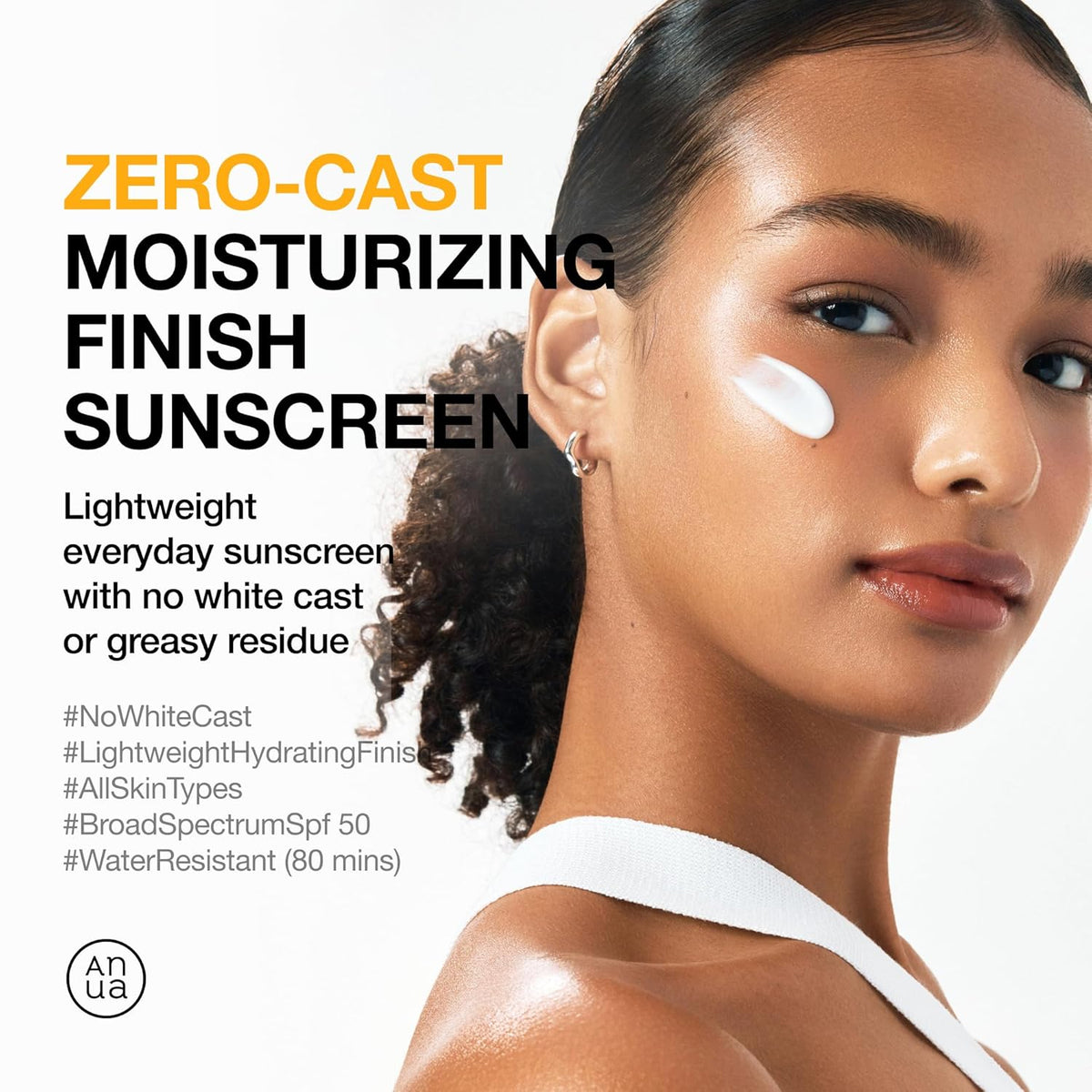 ANUA Zero-Cast Moisturizing Finish Sunscreen SPF50+ PA++++-ANUA Zero-Cast Moisturizing Finish Sunscreen SPF50+ PA++++