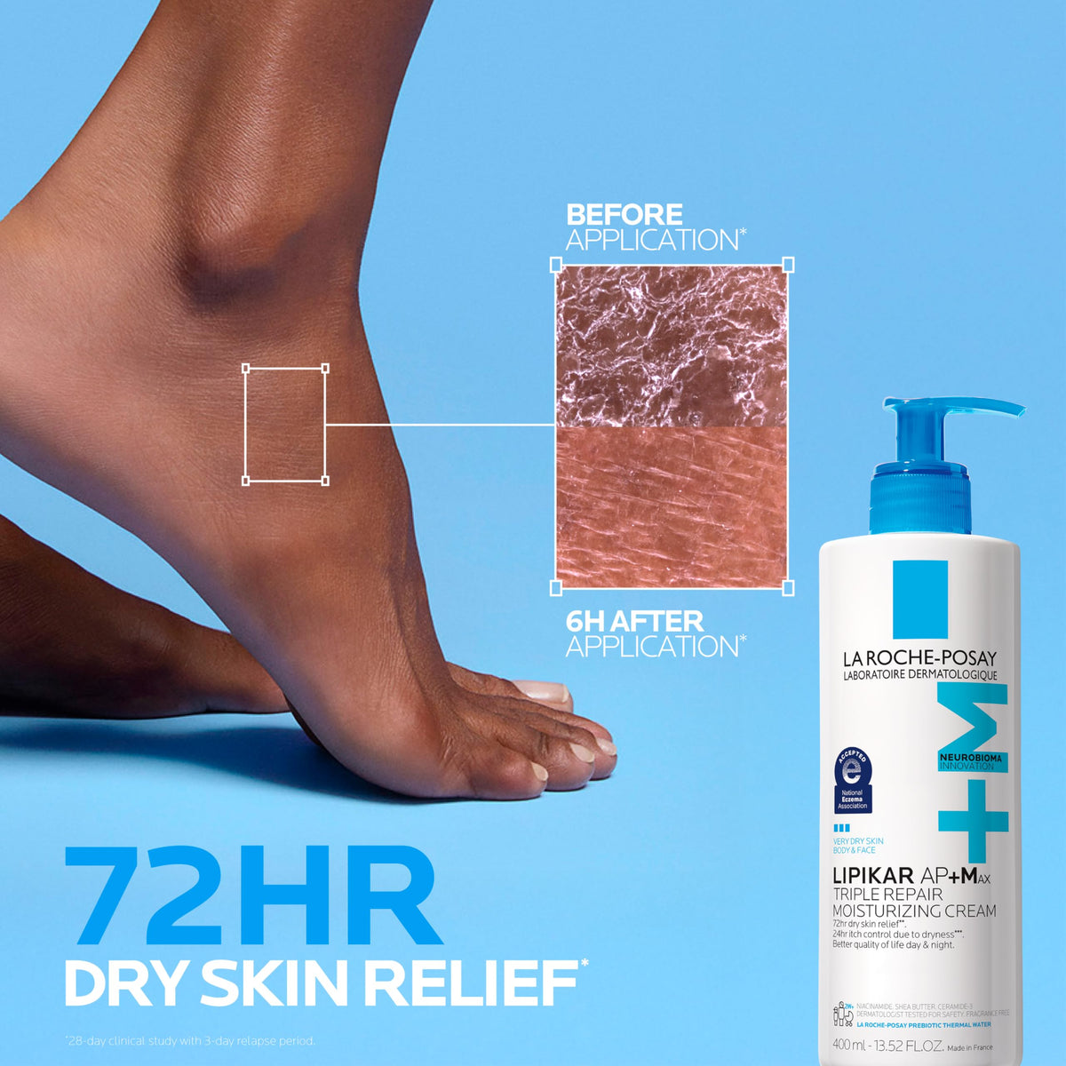 La Roche-Posay Lipikar AP+MAX Triple Repair Moisturizing Body Cream | Face & Body Lotion for Dry Skin with Shea Butter & Niacinamide | Gentle Moisturizer for Very Dry, Rough & Sensitive Skin-La Roche-Posay Lipikar AP+MAX Triple Repair Moisturizing Body Cream | Face & Body Lotion for Dry Skin with Shea Butter & Niacinamide | Gentle Moisturizer for Very Dry, Rough & Sensitive Skin
