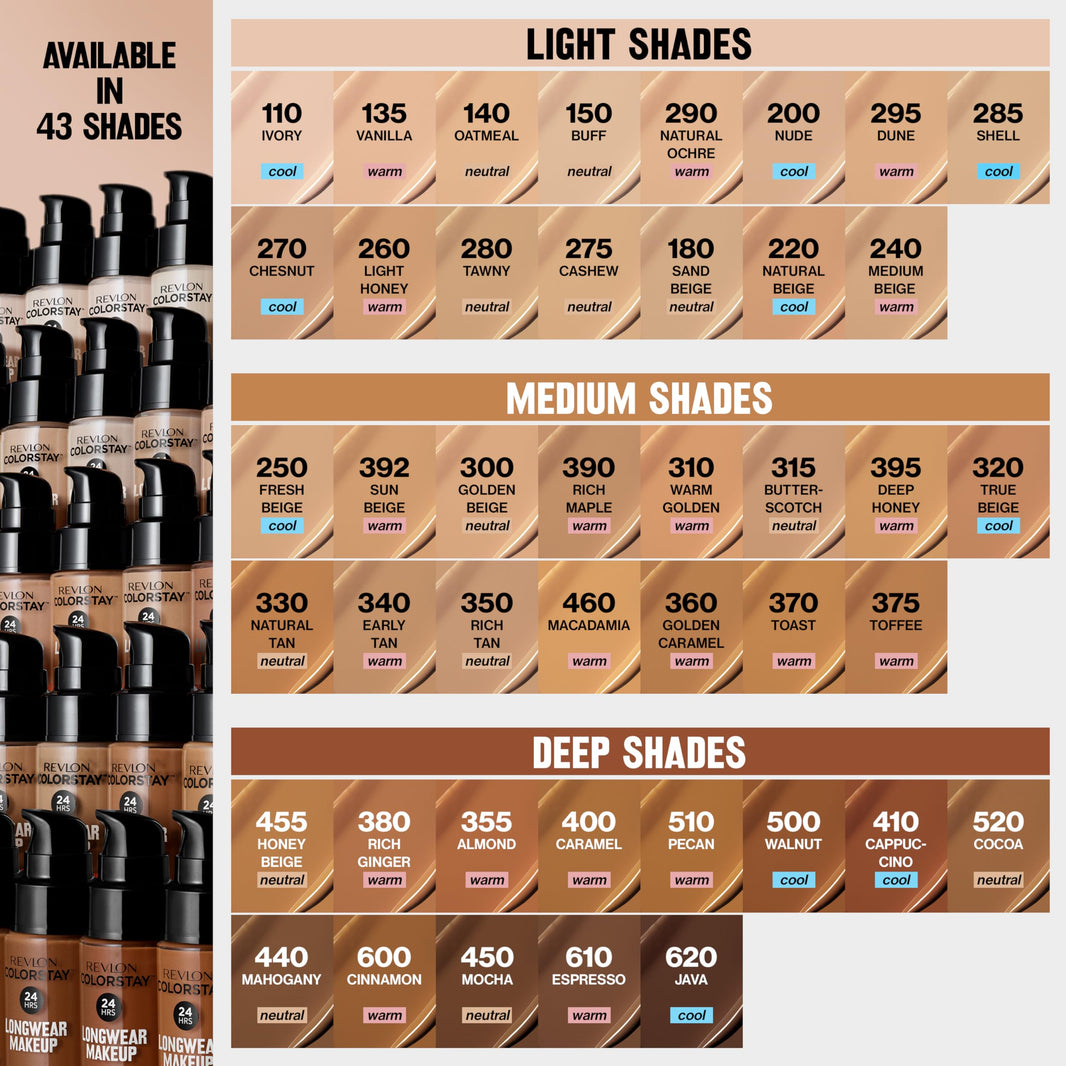 Revlon Liquid Foundation, ColorStay Face Makeup for Combination & Oily Skin, SPF 15, Medium-Full Coverage with Matte Finish, 180 Sand Beige, 1 Fl Oz-Revlon Liquid Foundation, ColorStay Face Makeup for Combination & Oily Skin, SPF 15, Medium-Full Coverage with Matte Finish, 180 Sand Beige, 1 Fl Oz
