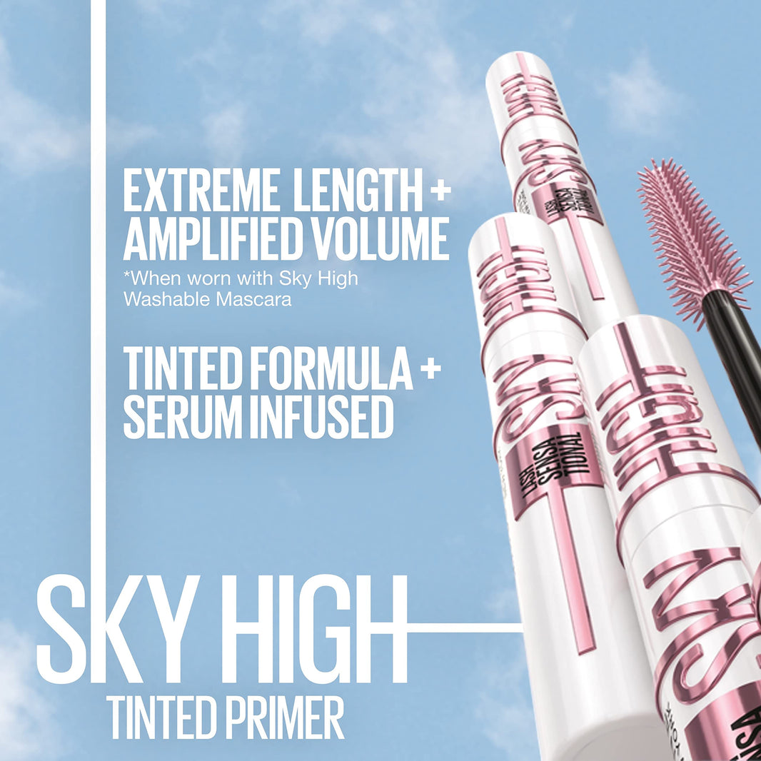 Maybelline Lash Sensational Sky High Washable Mascara Makeup, Volumizing, Lengthening, Defining, Curling, Multiplying, Buildable Formula, Blackest Black, 1 Count-Maybelline Lash Sensational Sky High Washable Mascara Makeup, Volumizing, Lengthening, Defining, Curling, Multiplying, Buildable Formula, Blackest Black, 1 Count