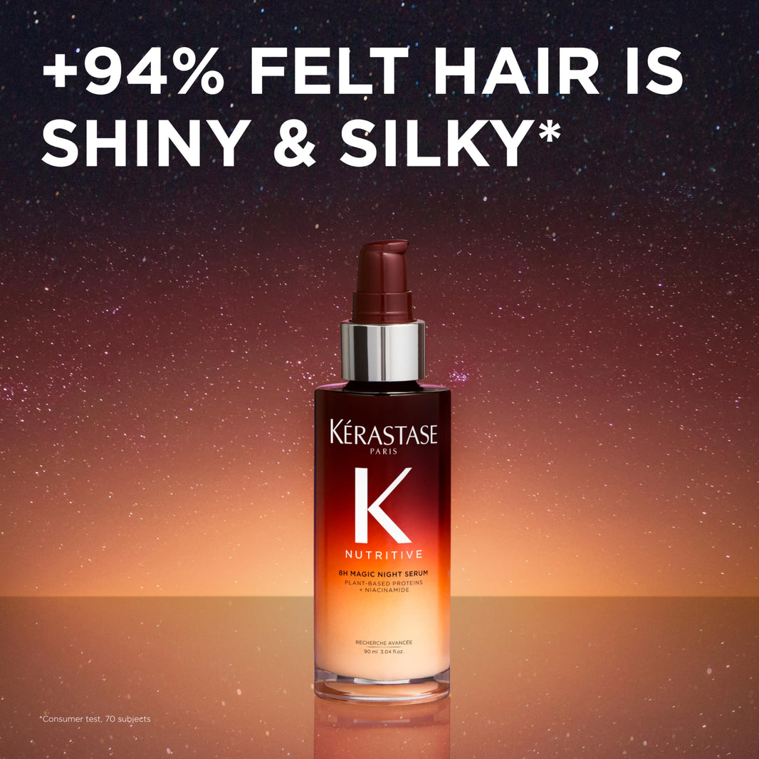 Kerastase Nutritive 8H Magic Night Serum - Overnight Treatment for Dry Hair, Enhances Shine, Nourishes and Reduces Frizz, With Plant-Based Proteins-Kerastase Nutritive 8H Magic Night Serum - Overnight Treatment for Dry Hair, Enhances Shine, Nourishes and Reduces Frizz, With Plant-Based Proteins
