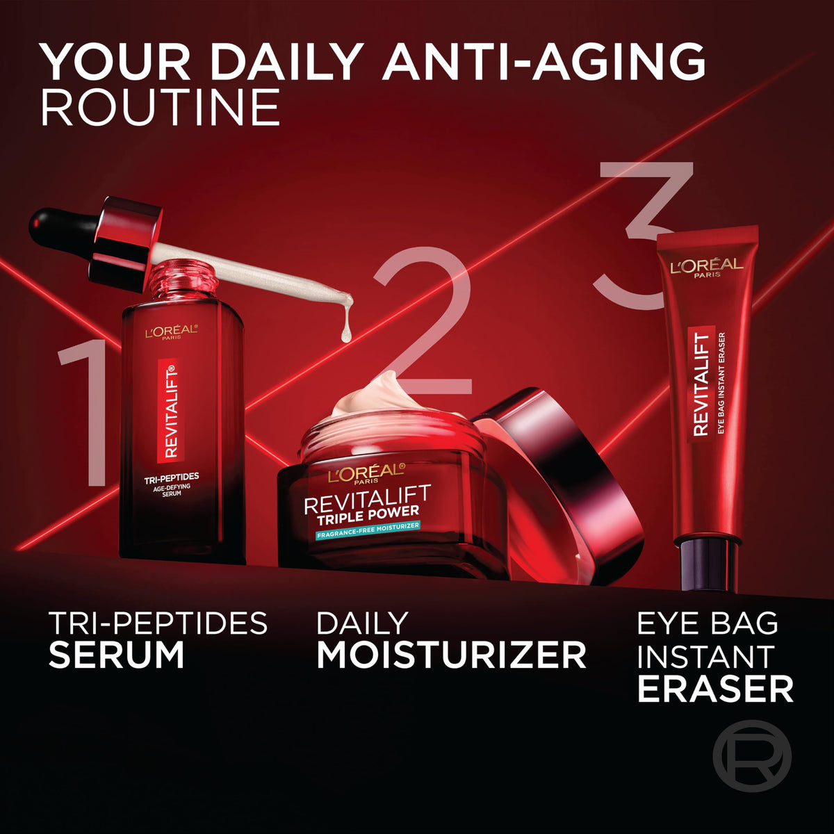 L'Oreal Paris Revitalift Triple Power Anti-Aging Face Moisturizer, Pro Retinol, Hyaluronic Acid & Vitamin C to Reduce Wrinkles, Firm & Brighten Skin, 2.55 Oz-L'Oreal Paris Revitalift Triple Power Anti-Aging Face Moisturizer, Pro Retinol, Hyaluronic Acid & Vitamin C to Reduce Wrinkles, Firm & Brighten Skin, 2.55 Oz