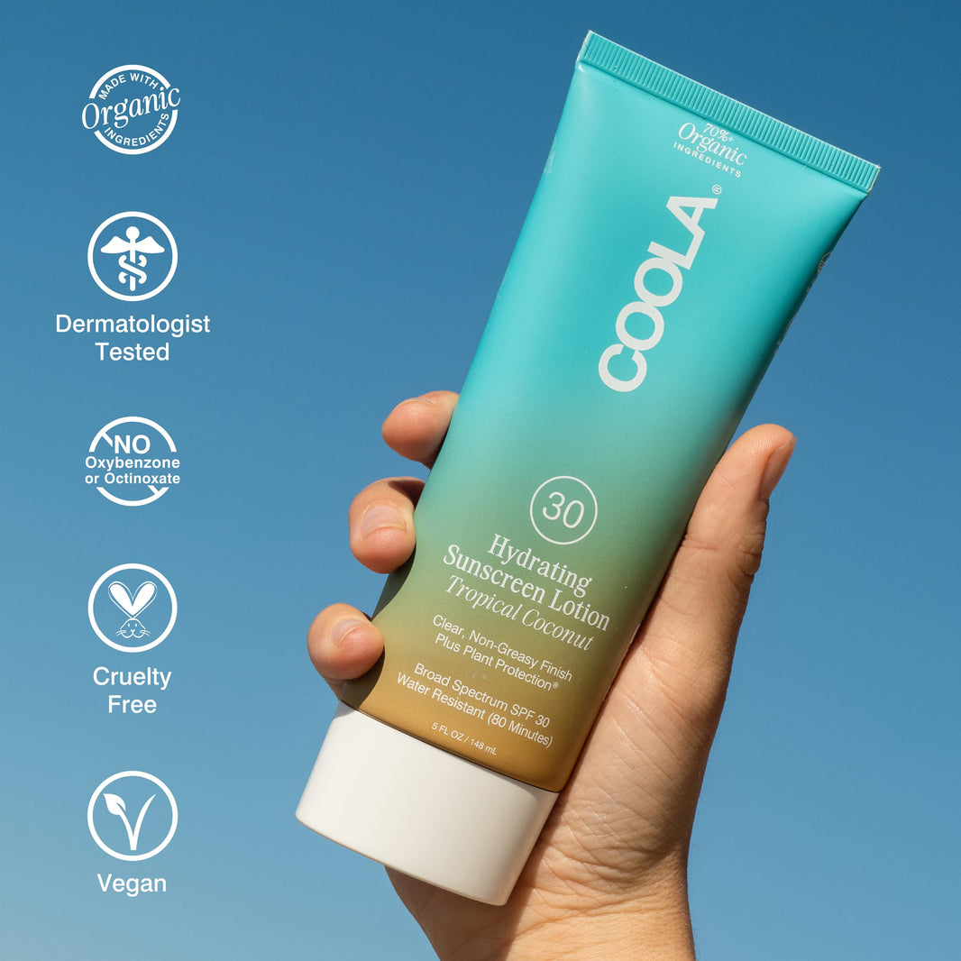 COOLA Organic Sunscreen SPF 30 Sunblock Body Lotion, Dermatologist Tested Skin Care For Daily Protection, Vegan And Gluten Free, 5 Fl Oz-COOLA Organic Sunscreen SPF 30 Sunblock Body Lotion, Dermatologist Tested Skin Care For Daily Protection, Vegan And Gluten Free, 5 Fl Oz