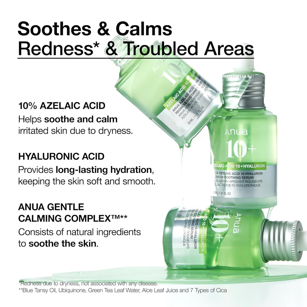 ANUA Azelaic Acid 10 Hyaluron Redness Soothing Serum-ANUA Azelaic Acid 10 Hyaluron Redness Soothing Serum