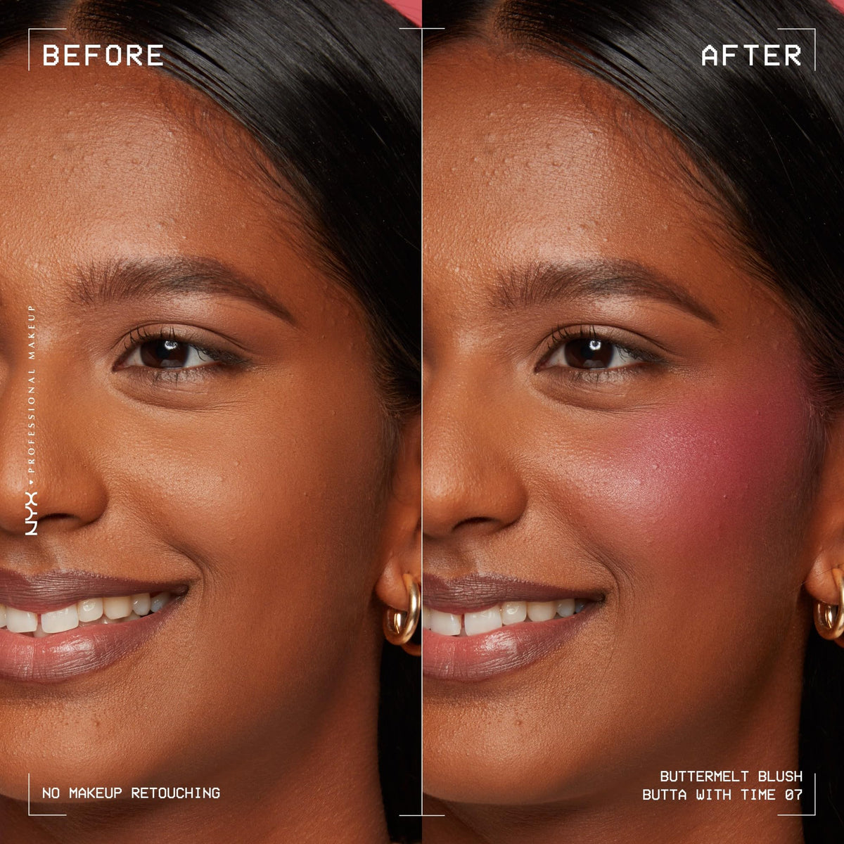 NYX PROFESSIONAL MAKEUP Buttermelt Powder Blush, Fade and Transfer-Resistant Blush, Up to 12HR Make Up Wear, Vegan Formula - For The Butta-NYX PROFESSIONAL MAKEUP Buttermelt Powder Blush, Fade and Transfer-Resistant Blush, Up to 12HR Make Up Wear, Vegan Formula - For The Butta
