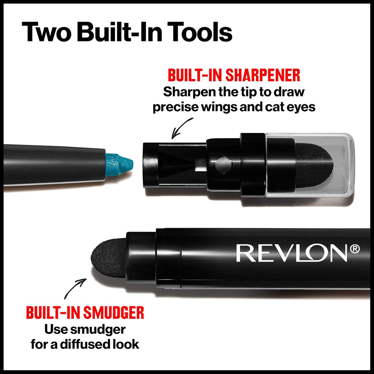 Revlon ColorStay Pencil Waterproof Eyeliner, Smudge-Proof, Eye Makeup with Built-In Sharpener, Long-Lasting, Matte Finish, 201 Black, 2 pack-Revlon ColorStay Pencil Waterproof Eyeliner, Smudge-Proof, Eye Makeup with Built-In Sharpener, Long-Lasting, Matte Finish, 201 Black, 2 pack