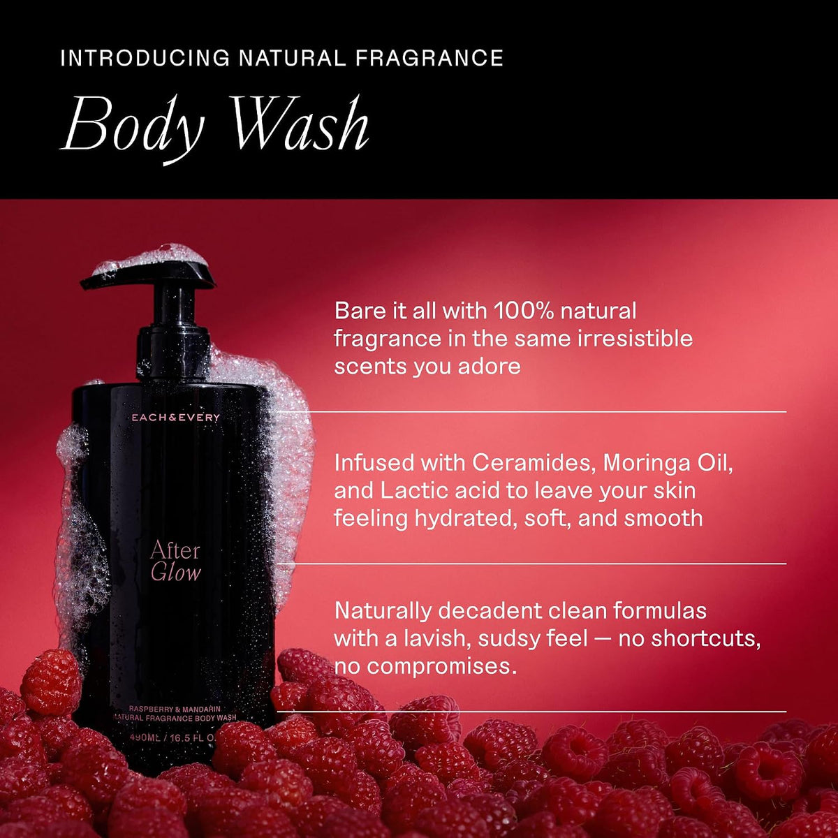 Each & Every After Glow Trio - Body Wash 16.5 Fl Oz, Natural Hair & Body Mist, Aluminum Free Deodorant 2.5 oz, Hydrating Cleanse, Odor Protection & Fresh Scent, Raspberry & Mandarin-Each & Every After Glow Trio - Body Wash 16.5 Fl Oz, Natural Hair & Body Mist, Aluminum Free Deodorant 2.5 oz, Hydrating Cleanse, Odor Protection & Fresh Scent, Raspberry & Mandarin
