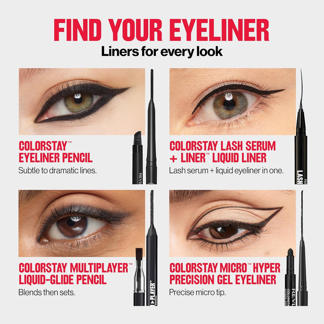 Revlon ColorStay Pencil Waterproof Eyeliner, Smudge-Proof, Eye Makeup with Built-In Sharpener, Long-Lasting, Matte Finish, 201 Black, 2 pack-Revlon ColorStay Pencil Waterproof Eyeliner, Smudge-Proof, Eye Makeup with Built-In Sharpener, Long-Lasting, Matte Finish, 201 Black, 2 pack