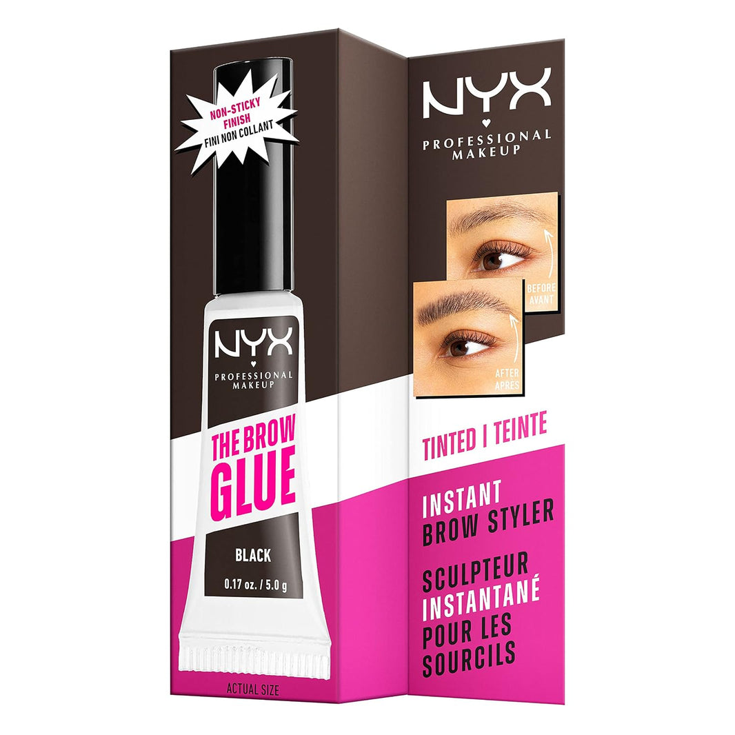 NYX PROFESSIONAL MAKEUP The Brow Glue, Extreme Hold Eyebrow Gel - Clear-NYX PROFESSIONAL MAKEUP The Brow Glue, Extreme Hold Eyebrow Gel - Clear