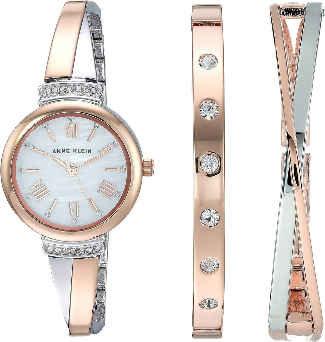 Anne Klein Women's Premium Crystal Accented Bangle Watch Set, AK/2245-Anne Klein Women's Premium Crystal Accented Bangle Watch Set, AK/2245