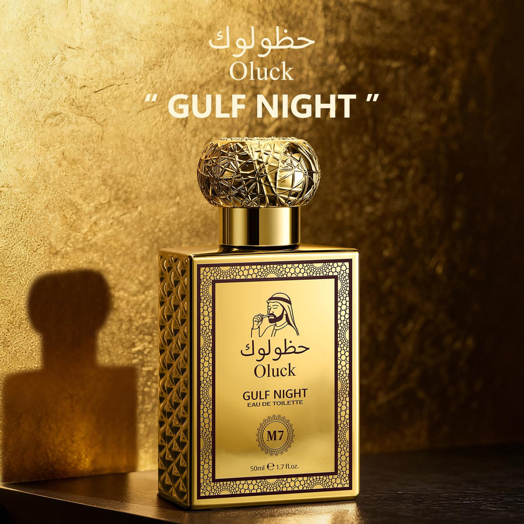 Oluck Gulf Night Perfume M7 Cologne for Women & Men, Lemon Pineapple Nutmeg Cedarwood Vanilla Notes, Middle Eastern Fragrance-Oluck Gulf Night Perfume M7 Cologne for Women & Men, Lemon Pineapple Nutmeg Cedarwood Vanilla Notes, Middle Eastern Fragrance