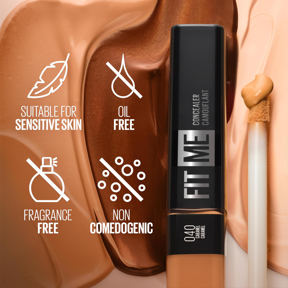 Maybelline Fit Me Liquid Concealer Makeup, Natural Coverage, Lightweight, Conceals, Covers Oil-Free, Cool Ivory (Packaging May Vary)-Maybelline Fit Me Liquid Concealer Makeup, Natural Coverage, Lightweight, Conceals, Covers Oil-Free, Cool Ivory (Packaging May Vary)