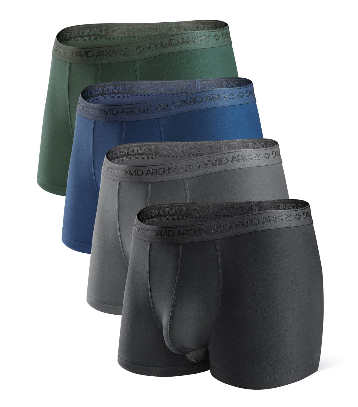 DAVID ARCHY Men's Underwear Modal Boxer Briefs Trunks Multi-Pack | Dual Pouch with Fly, Ultra Soft Second Skin Feel, Breathable Stretch Spandex, Anti Chafing, Daily Lounging Work Travel-DAVID ARCHY Men's Underwear Modal Boxer Briefs Trunks Multi-Pack | Dual Pouch with Fly, Ultra Soft Second Skin Feel, Breathable Stretch Spandex, Anti Chafing, Daily Lounging Work Travel