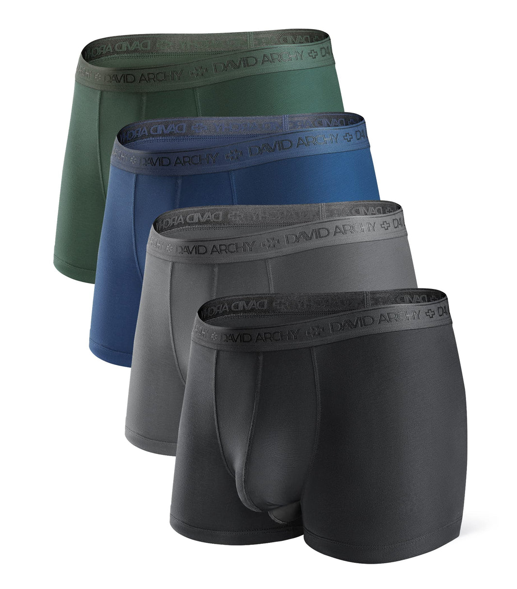 DAVID ARCHY Men's Underwear Modal Boxer Briefs Trunks Multi-Pack | Dual Pouch with Fly, Ultra Soft Second Skin Feel, Breathable Stretch Spandex, Anti Chafing, Daily Lounging Work Travel-DAVID ARCHY Men's Underwear Modal Boxer Briefs Trunks Multi-Pack | Dual Pouch with Fly, Ultra Soft Second Skin Feel, Breathable Stretch Spandex, Anti Chafing, Daily Lounging Work Travel