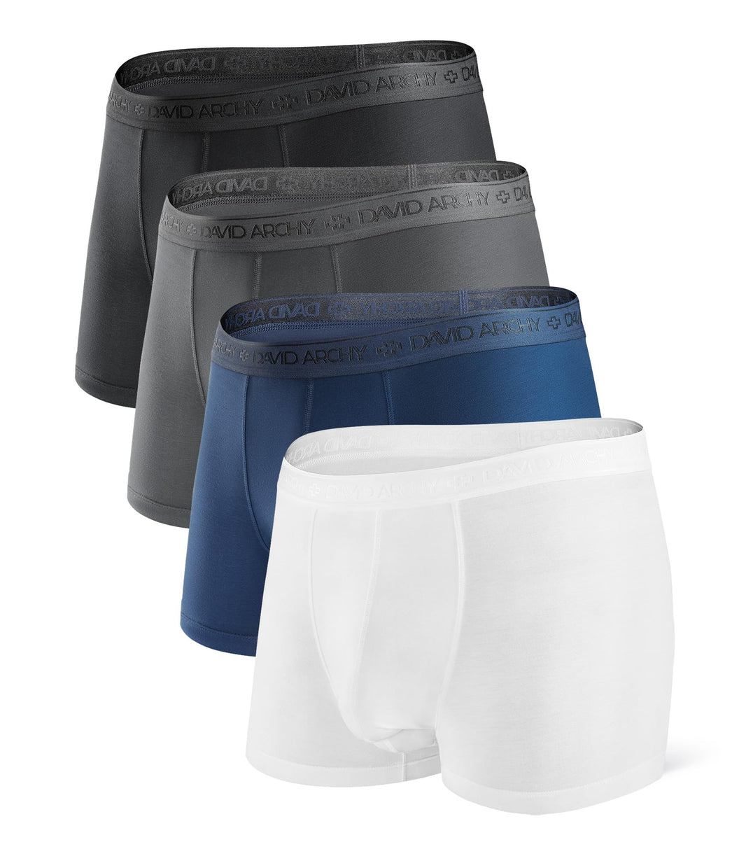 DAVID ARCHY Men's Underwear Modal Boxer Briefs Trunks Multi-Pack | Dual Pouch with Fly, Ultra Soft Second Skin Feel, Breathable Stretch Spandex, Anti Chafing, Daily Lounging Work Travel-DAVID ARCHY Men's Underwear Modal Boxer Briefs Trunks Multi-Pack | Dual Pouch with Fly, Ultra Soft Second Skin Feel, Breathable Stretch Spandex, Anti Chafing, Daily Lounging Work Travel