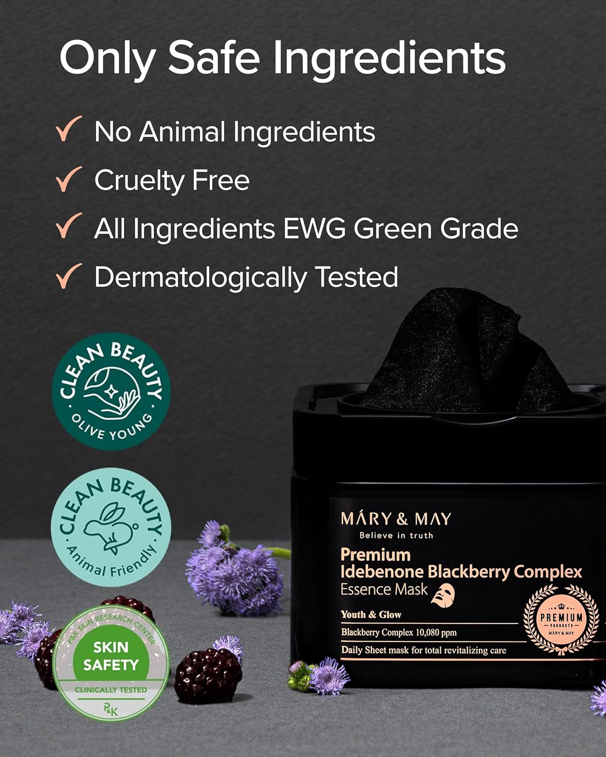 Mary & May Premium Idebenone Blackberry Complex Essence Mask-Mary & May Premium Idebenone Blackberry Complex Essence Mask
